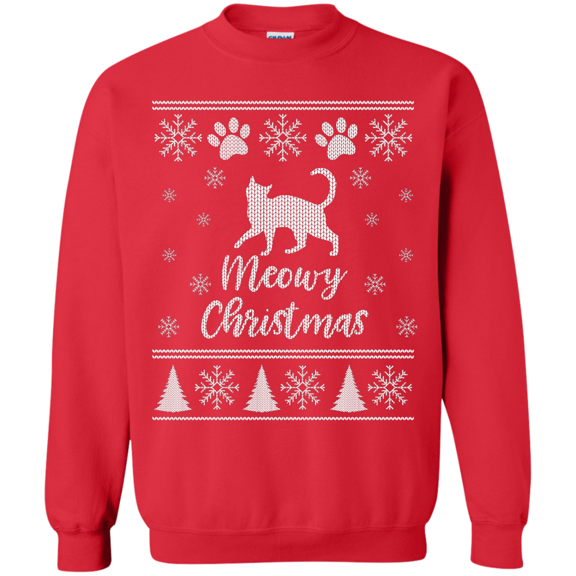 Ugly Xmas Sweater For Cat Lovers